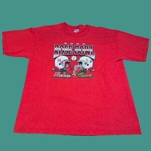Rose Bowl NCAA Football Mens XL 2002 Hurricanes Huskers National Title Game Vtg